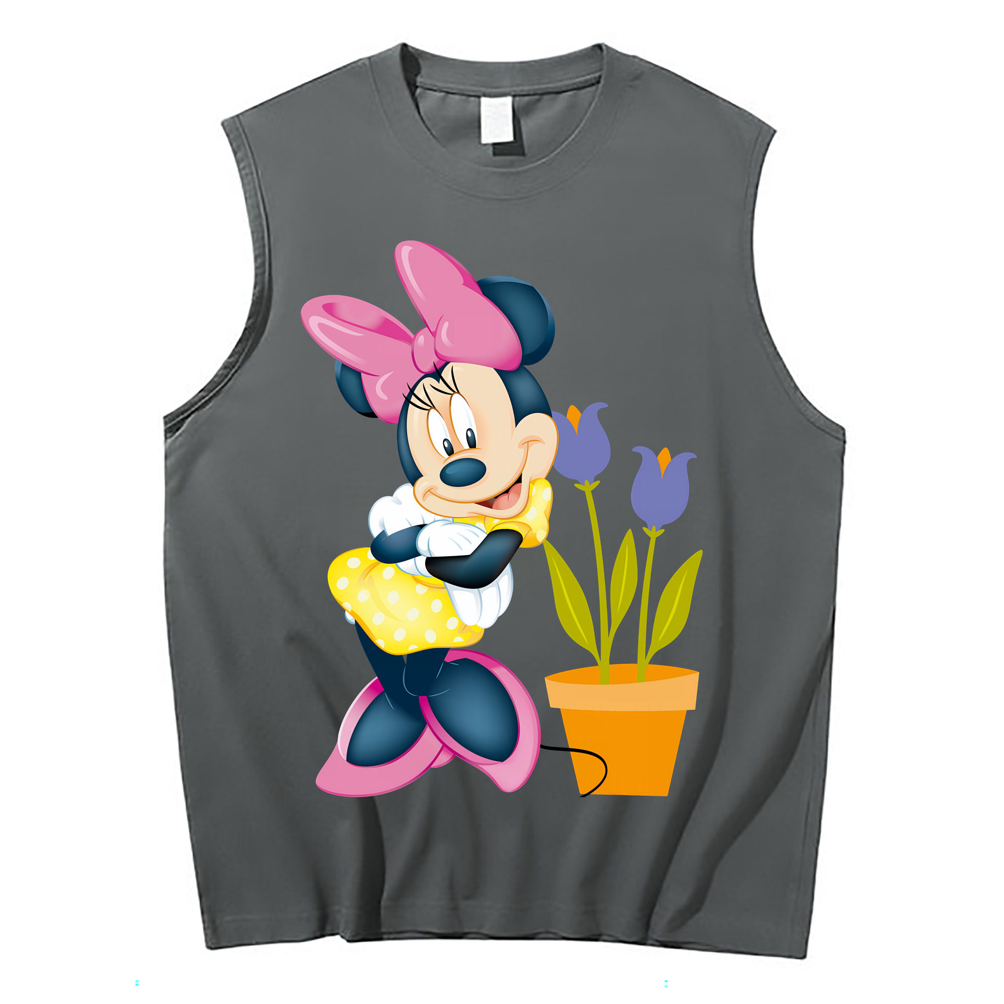 （画像用） ミッキーマウス Mickey Mouse コットン100％タンクトップ（フロントプリント）